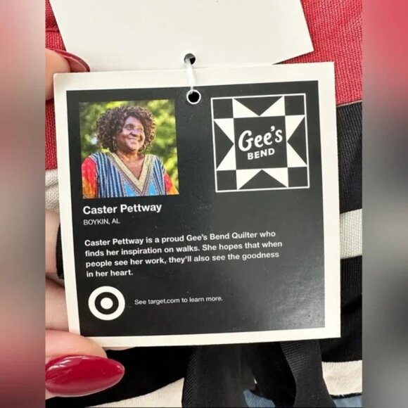 Gee's Bend quilt, lap throw, 60x50in, Target collab - Picture 7 of 12